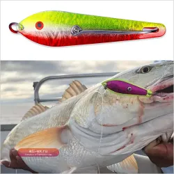 Drag Bowhorn Dummy Bait Iron Plate Sea Mackerel Seabass Slow Sinking Jig Spoon Hook