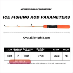 Удочка для зимней рыбалки Hunthouse Ice Fishing Rod M Solid 53 см