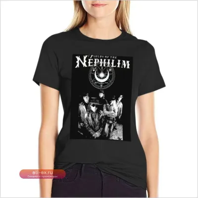 Футболка Field of the Nephilim RR11 Vintage - Летний Топ для Женщин Плюс Сайз