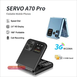 NEW SERVO A70PRO черный: раскладушка с 2 SIM, MP3/MP4, фонарь