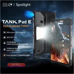Защищенный планшет Unihertz 8849 Tank с проектором, 10.95", 120Hz, 12/512GB, 21000mAh, 66W, 32+50MP