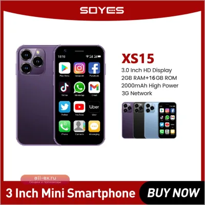 SOYES XS15 Mini Смартфон на Android 8.1, 3" Экран, 2/16 ГБ, Dual SIM