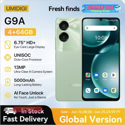 UMIDIGI G9A: Смартфон Android 14, 13МП камера, 64ГБ, 6.75” HD+, 5000мАч