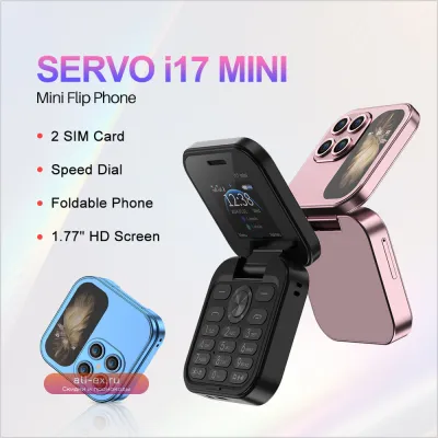 2024 SERVO i17 Mini Dual SIM: Компактный раскладной телефон 2G с Magic Voice