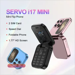 2024 SERVO i17 Mini Dual SIM: Компактный раскладной телефон 2G с Magic Voice