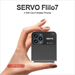 SERVO Flilo7 Черный - Раскладушка с 2.6'' Экраном, Автозаписью Звонков и Magic Voice