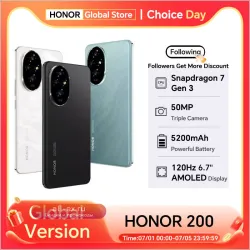 HONOR 200 Global Version 5G: 6.7" AMOLED, Snapdragon 7 Gen 3, 100W SuperCharge, 50MP Камера