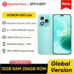 HONOR 400 Lite 5G: Глобальная версия, 108 Мп камера, AMOLED 120 Гц, Dimensity 7025, 35 Вт зарядка