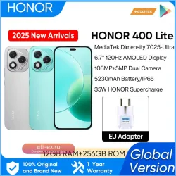 Смартфон HONOR 400 Lite 5G | Global Version | Dimensity 7025 Ultra | 120Hz AMOLED 6.7" | 108Мп | 5230mAh | 35W SuperCharge