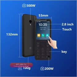Смартфон Qin F21 Pro 4G с Google Store, Bluetooth и Wi-Fi, многоязычный, с кнопками и сенсорным экраном