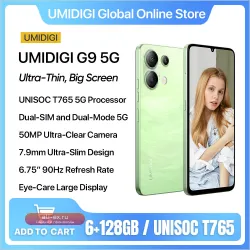 UMIDIGI G9 5G: Смартфон Android 14, Unisoc T765, 12GB RAM, 128GB ROM, 5000mAh, 50MP, 6.75” 90Hz LCD