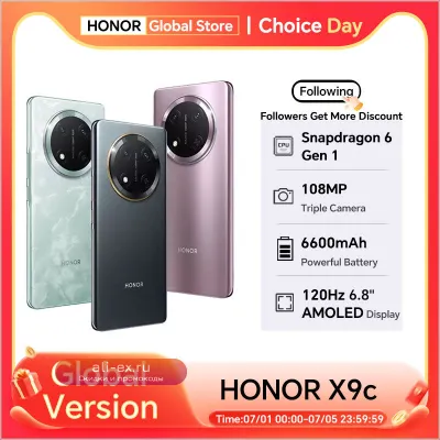 HONOR X9c 5G Global Version: 6.78" Изогнутый Экран 120 Гц, Тройная Камера 108 Мп, Батарея 6600 мАч, Android 14