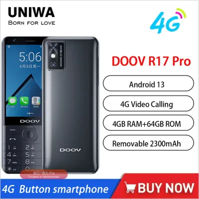 Смартфон UNIWA DOOV R17 Pro 4G с клавиатурой, 3.54" экран, 4GB/64GB, Wi-Fi, WhatsApp, Android 13, батарея 2300mAh