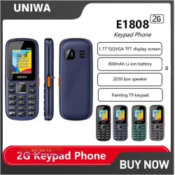 UNIWA E1808: Простой 2G кнопочный телефон для пожилых с FM-радио