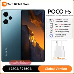 POCO F5 5G: Смартфон с процессором Snapdragon 7+ Gen 2, AMOLED-дисплеем 120 Гц и камерой 64 Мп