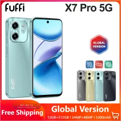Смартфон FUFFI X7 Pro, Android 14, 6.56" Экран, 12+512GB, 24+48MP Камеры, 5800mAh, Google Play