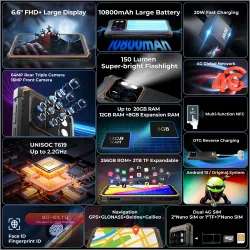 Смартфон HOTWAV Cyber 13 Pro 20GB+256GB, Android 13, 64MP, 10800mAh, 20W, Global