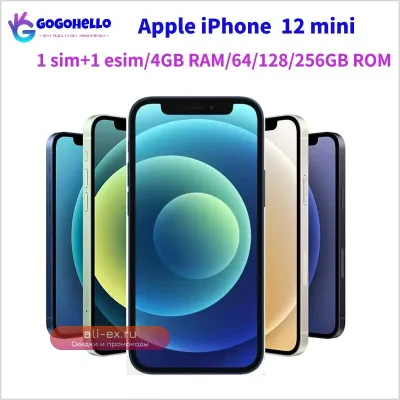 iPhone 12 mini 5G Разблокированный, 4GB RAM, 64/128/256GB ROM