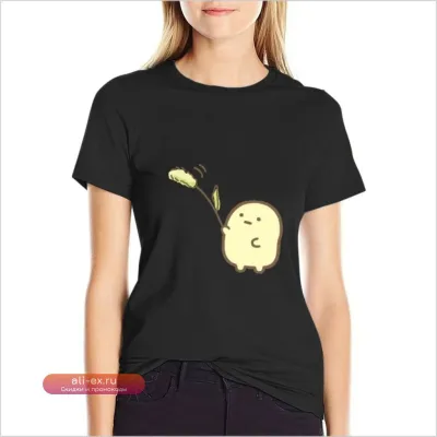 Футболка для спорта Sumikko Gurashi для полных женщин, больших размеров, для тренировок (свободный крой)