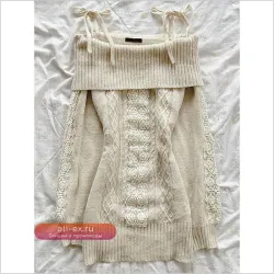 Платье-водолазка с длинным рукавом и меховой отделкой "Sexy One Collar"