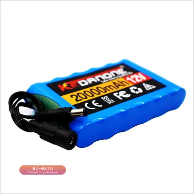 Аккумуляторная батарея Li-ion 12V 30000mAh (30Ah) с зарядным устройством для камер видеонаблюдения и мониторов