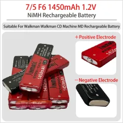 Аккумулятор NiMH 7/5F6 1450mAh 1.2V для плееров Panasonic/Sony MDCD Walkman