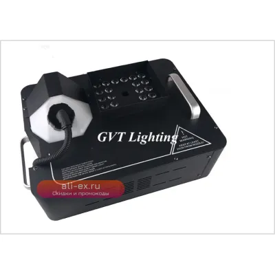 Уличная дым-машина 1500W с RGB LED подсветкой, DMX512 и беспроводным пультом