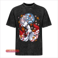 Футболка Kitsune с принтом животного для мальчиков и мужчин