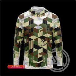 Рыболовная футболка с длинным рукавом RT Camo Hoody с защитой от солнца UPF 50+