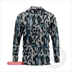 Рыболовная футболка с длинным рукавом RT Camo Hoody с защитой от солнца UPF 50+