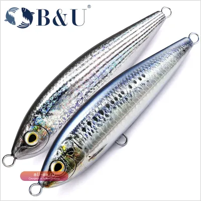 Плавучая рыболовная приманка B&U Saltwater 3D Printing Sea Stickbait Pencil Lure Top Water GT Fishing Artificial Bait