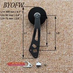 Сменная ручка для мультипликаторной катушки BYOFW, алюминий, для микро джига, с черной EVA рукояткой