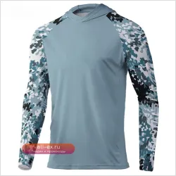 Мужская худи для рыбалки Gear с длинным рукавом и защитой от солнца