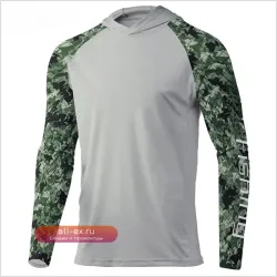 Мужская худи для рыбалки Gear с длинным рукавом и защитой от солнца