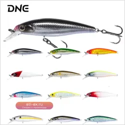 Воблер DNE Floating Minnow 7г с 3D глазами для дальних забросов