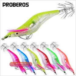 PROBEROS Luya: Электронная приманка-креветка 2.5# с люминесцентным эффектом, упаковка 6 шт.