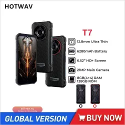 HOTWAV T7: Надежный 4G Смартфон, 6.52" HD+, 4/128GB, Android 13, 21MP, 6280mAh