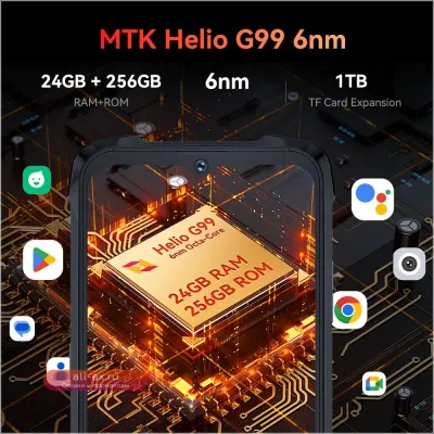 Смартфон Cubot KingKong 9 12/256GB, 100Мп, NFC, IP68, Helio G99, 120Hz Black