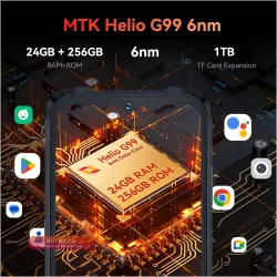 Смартфон Cubot KingKong 9 12/256GB, 100Мп, NFC, IP68, Helio G99, 120Hz Black