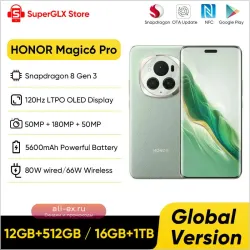 HONOR Magic6 Pro (2024) Global Version: Snapdragon 8 Gen 3, 6.8" Quad-Curved экран, 180Мп перископ-телефото камера