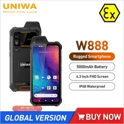 Смартфон UNIWA W888 (4/64 ГБ) ATEX IP68 Android 11, 6.3" HD/FHD, 4G, NFC