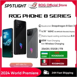 ASUS ROG Phone 8 Pro: Мировая Премьера 2024 | Snapdragon 8 Gen 3, 5G, Экран 165 Гц