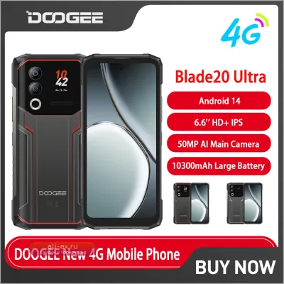 DOOGEE Blade 20 Ultra: Защищенный смартфон 8/512GB, 10300mAh, Android 14, NFC (Глобальная версия)