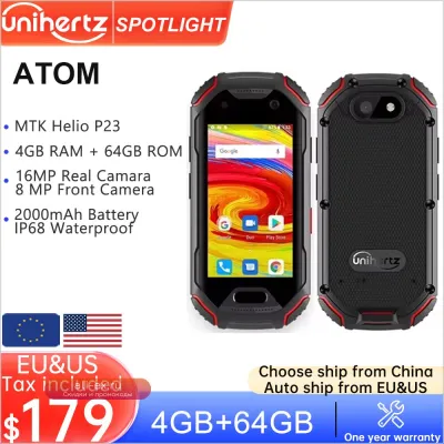 Unihertz ATOM Mini: Компактный защищенный смартфон 4/64 ГБ, Android 9, 8 ядер, 2.45" экран, NFC
