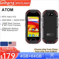 Unihertz ATOM Mini: Компактный защищенный смартфон 4/64 ГБ, Android 9, 8 ядер, 2.45" экран, NFC