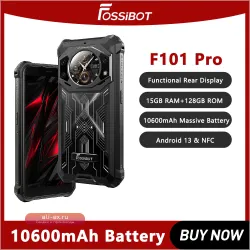 Fossibot F101 Pro: Защищённый смартфон 10600mAh, 15GB+128GB, IP68, NFC, Глобальная версия