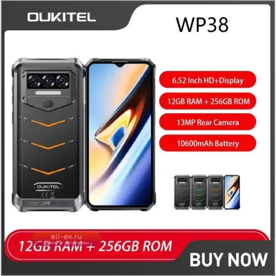Oukitel WP38: Прочный смартфон Android 13 4G, 12/256 ГБ, 110600 мАч, NFC