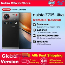 Nubia Z70S Ultra Global: Snapdragon 8 Elite, 144Hz AMOLED 6.85", 64MP, 6600mAh, 80W, Nebula AIOS 1.5 (Android 15)