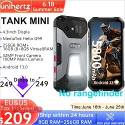 Unihertz Tank Mini 8849: Защищенный смартфон 4.3" Android 13, 24/256GB, Helio G99, 100Мп, IP68
