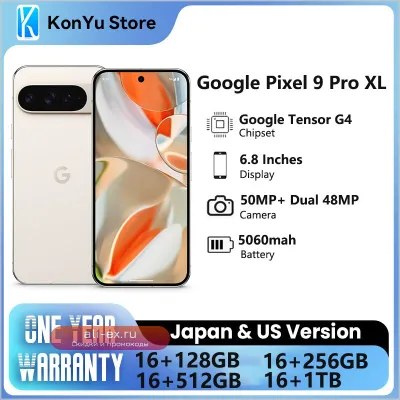 Google Pixel 9 Pro XL 6.8" | Tensor G4 | 16GB RAM | 50MP+48MP | 5060mAh | IP68 | NFC